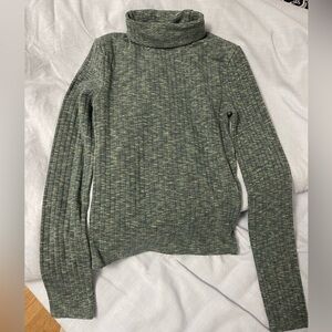 Madewell Teal-Gray Knit Top/Turtleneck